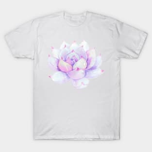 Watercolor Succulent sticker T-Shirt